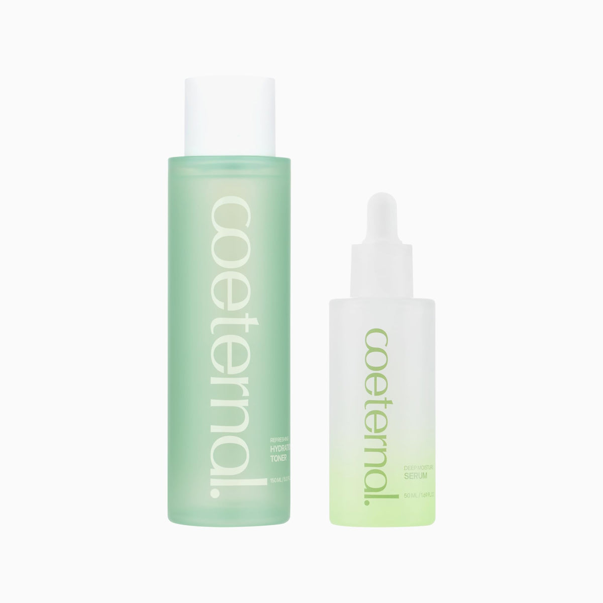 Coeternal Prep + Treat Set, Refreshing Hydration Toner and Deep Moisture Serum, Korean Skincare