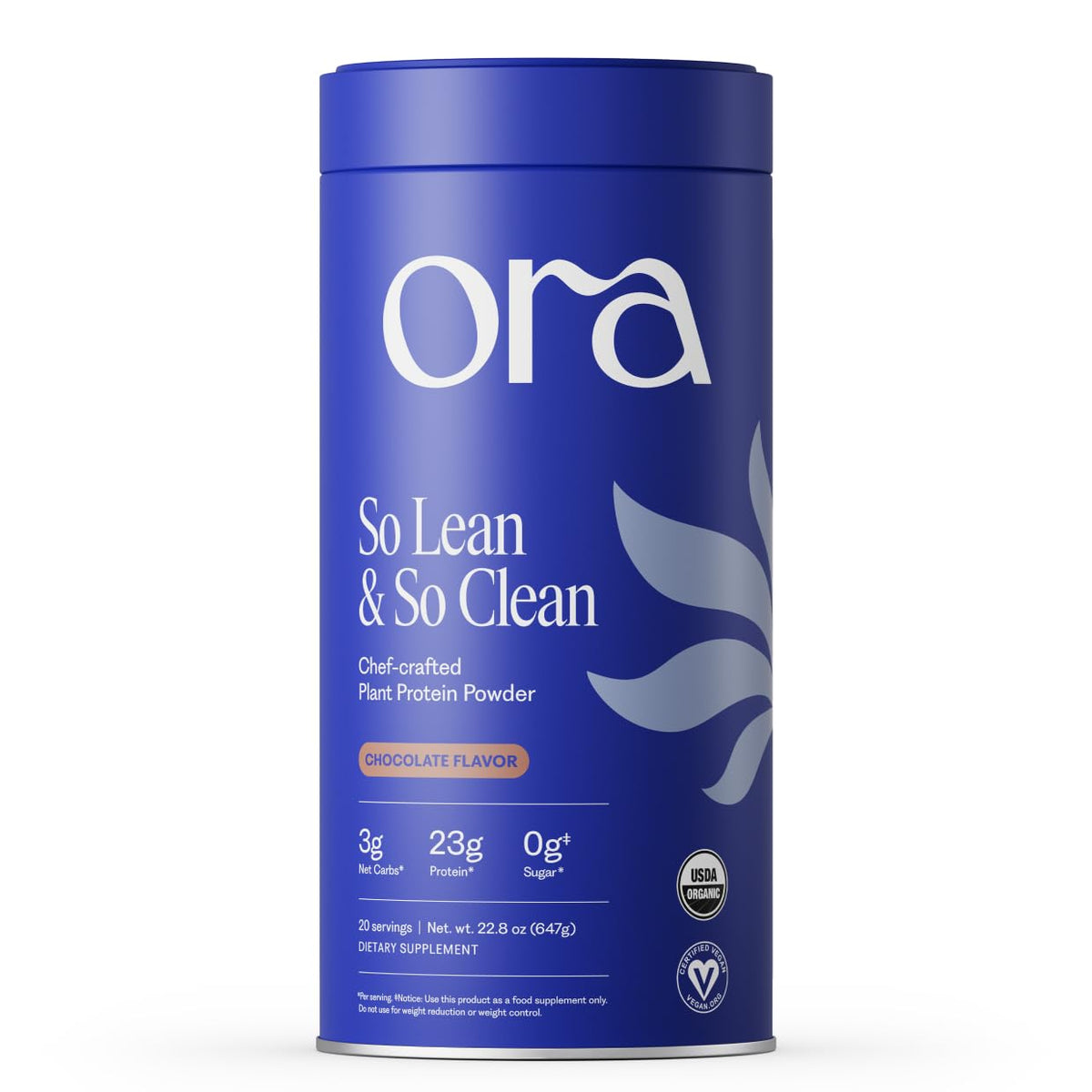 Ora Organic Vegan Protein Powder for Women & Men - Vanilla, 20 Servings