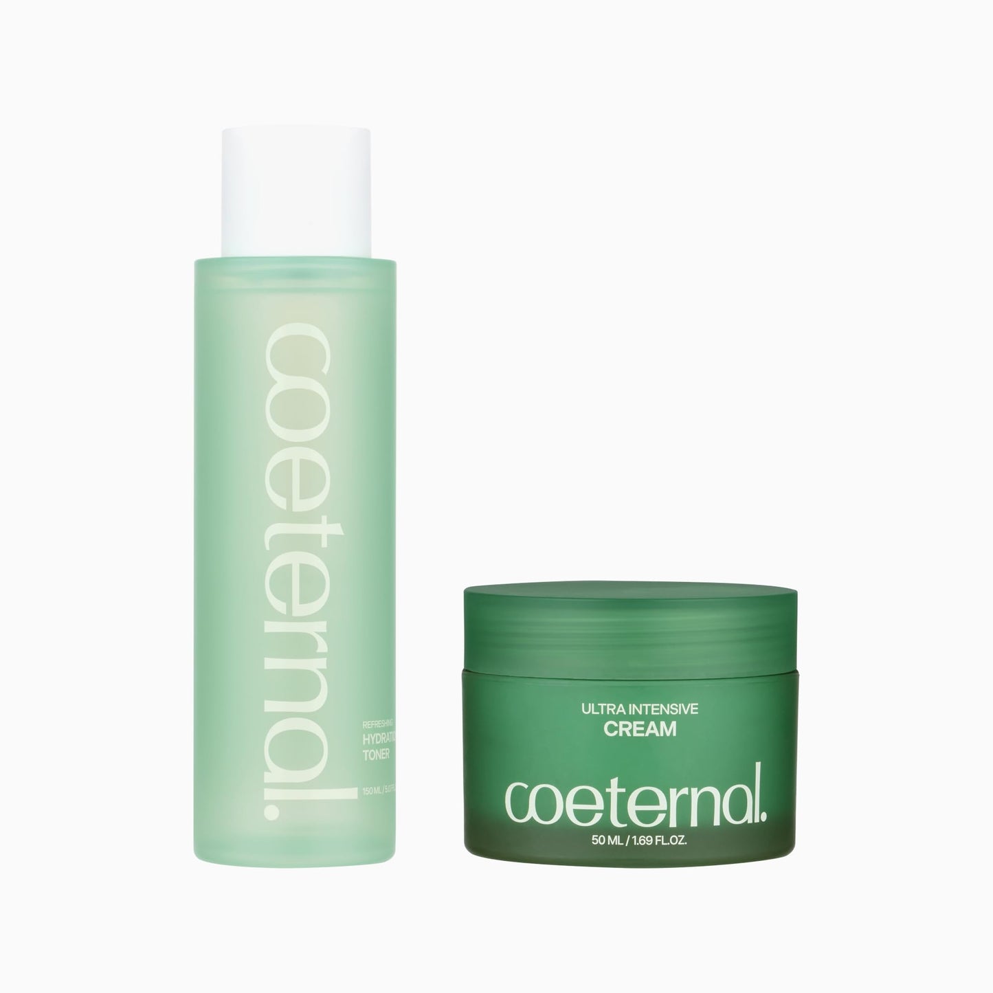Coeternal Prep + Seal Set, Refreshing Hydration Toner and Ultra Intensive Cream, Korean Skincare