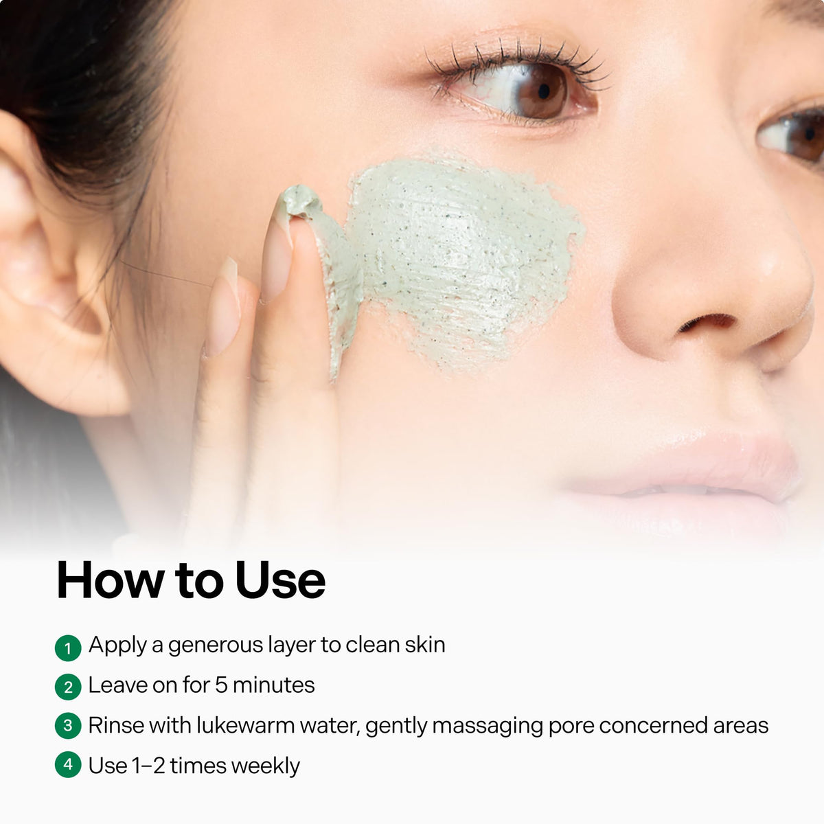 coeternal Seaweed Detox Wash Off Mask, Cooling Korean Clay Mask with Bentonite, Kaolin, Glycerin & Seaweed Extracts for Pore Minimizing, Deep Cleansing, Non-Drying Mud Mask, 200ml / 6.76 fl.oz.