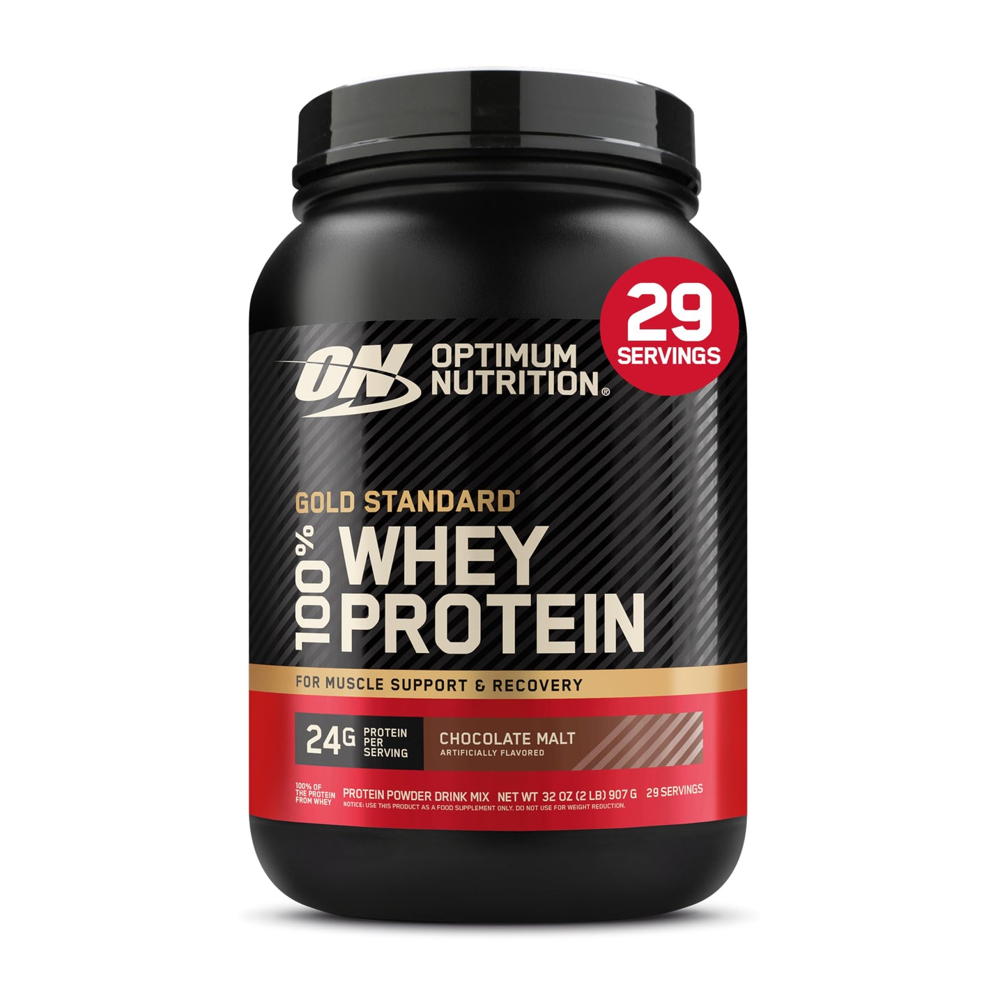 Optimum Nutrition Gold Standard Whey Protein, Double Rich Chocolate, 2 LB