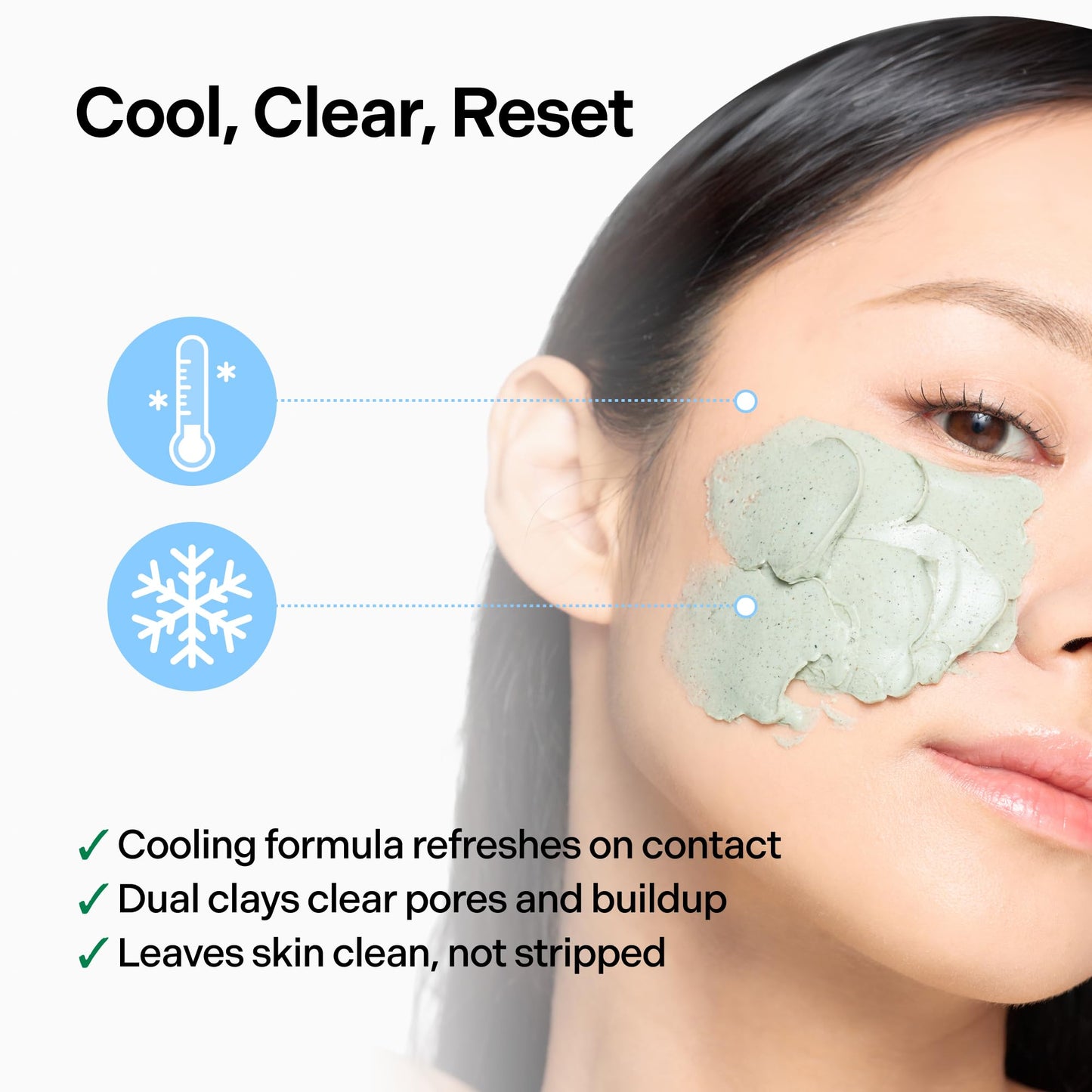 coeternal Seaweed Detox Wash Off Mask, Cooling Korean Clay Mask with Bentonite, Kaolin, Glycerin & Seaweed Extracts for Pore Minimizing, Deep Cleansing, Non-Drying Mud Mask, 200ml / 6.76 fl.oz.