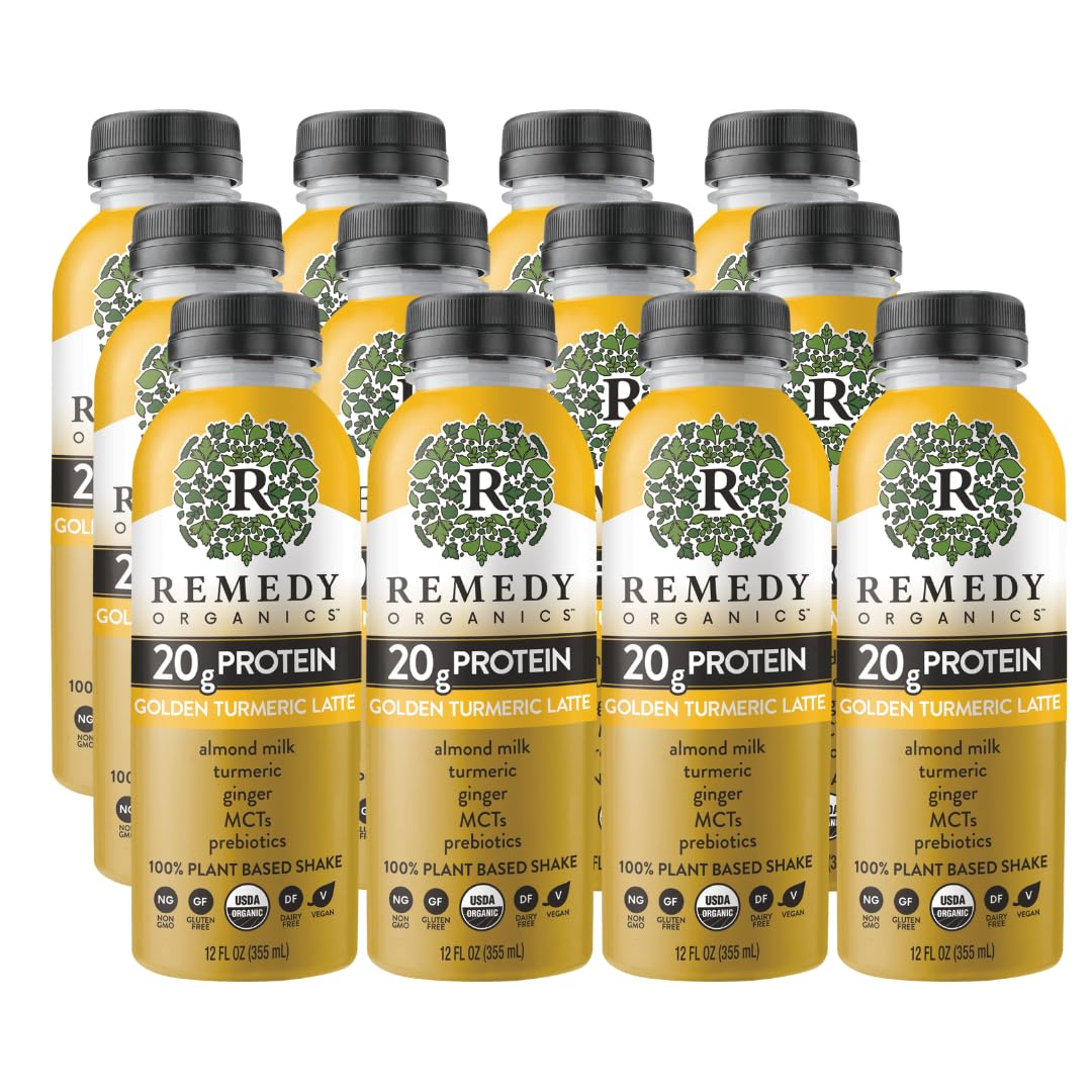Remedy Organics Berry Immunity 12-Pack | Plant Based 20g Protein Shakes, Ready to Drink | USDA Organic, Gluten Free, Dairy Free, Soy Free