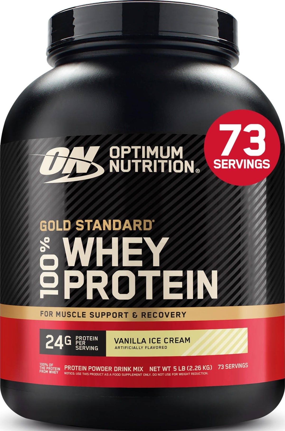Optimum Nutrition Gold Standard Whey Protein, Double Rich Chocolate, 2 LB