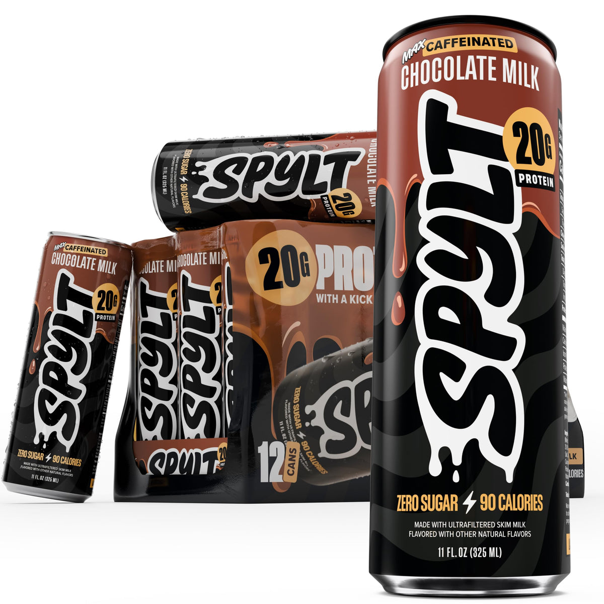 Spylt High Protein Milk Drink Variety Pack, 20g Protein, 60mg Caffeine