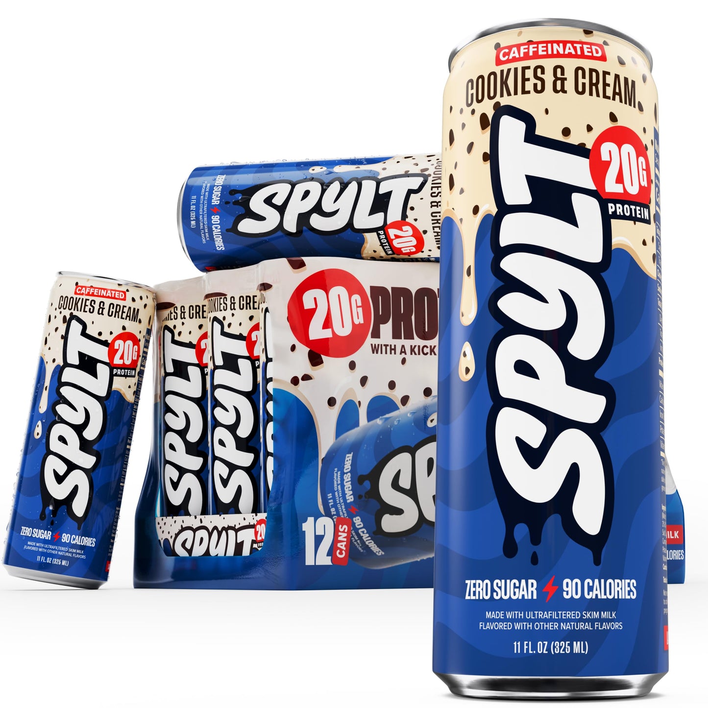 Spylt High Protein Milk Drink Variety Pack, 20g Protein, 60mg Caffeine