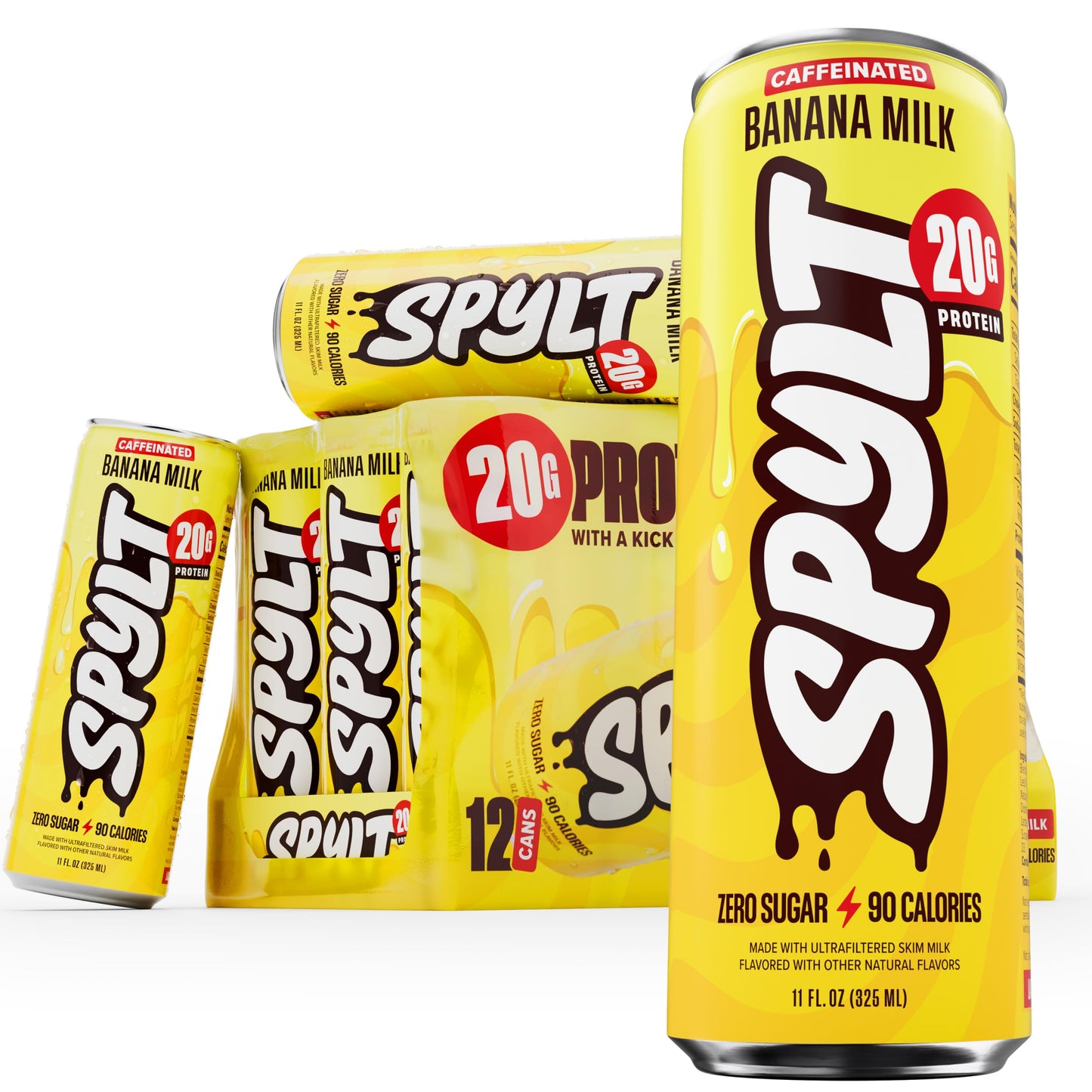 Spylt High Protein Milk Drink Variety Pack, 20g Protein, 60mg Caffeine