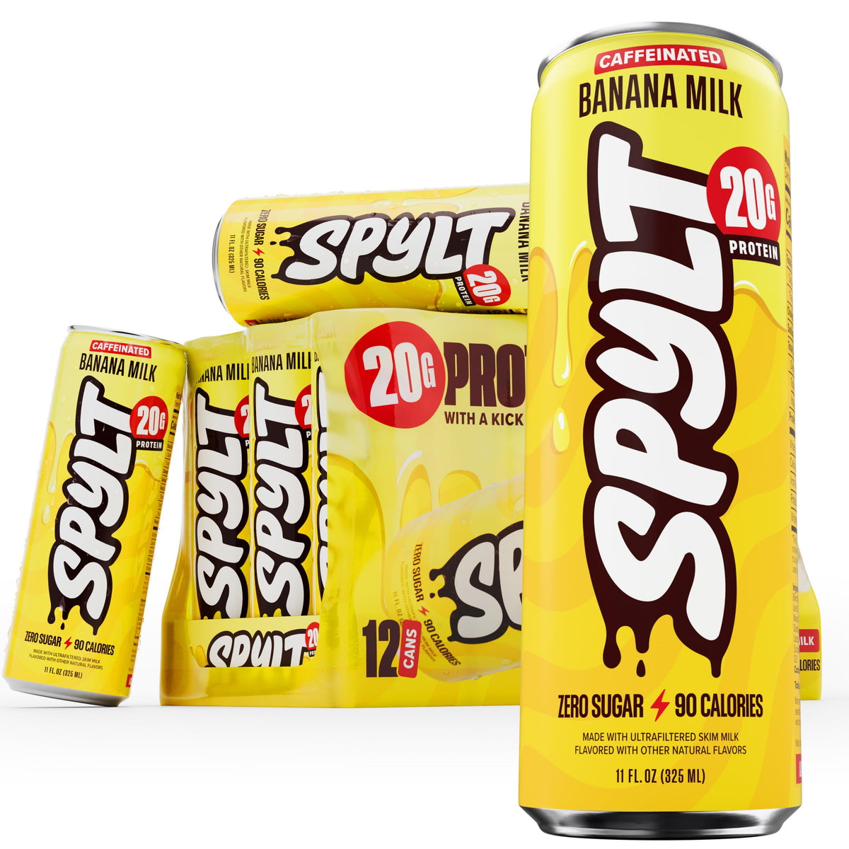 Spylt High Protein Milk Drink Variety Pack, 20g Protein, 60mg Caffeine