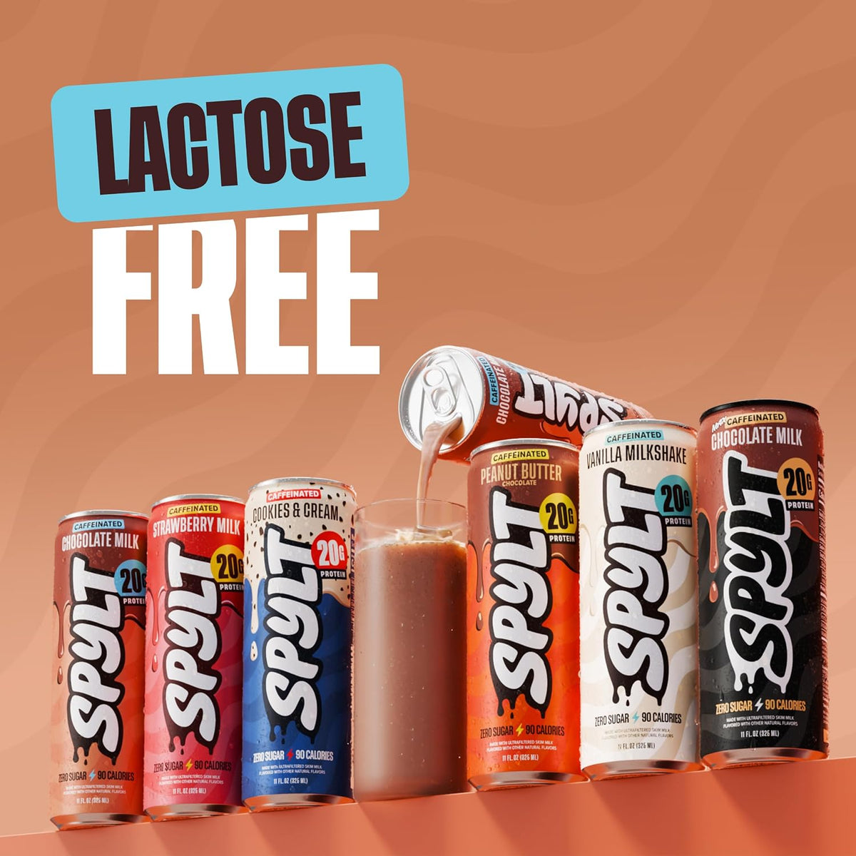 Spylt High Protein Milk Drink Variety Pack, 20g Protein, 60mg Caffeine