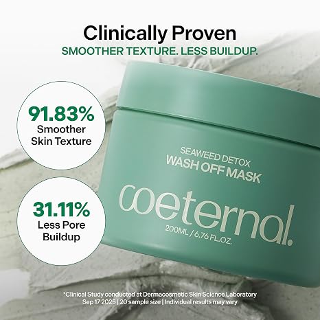 coeternal Reset + Restore Set, Seaweed Detox Wash Off Mask and Ultra Intensive Cream, Korean Skincare